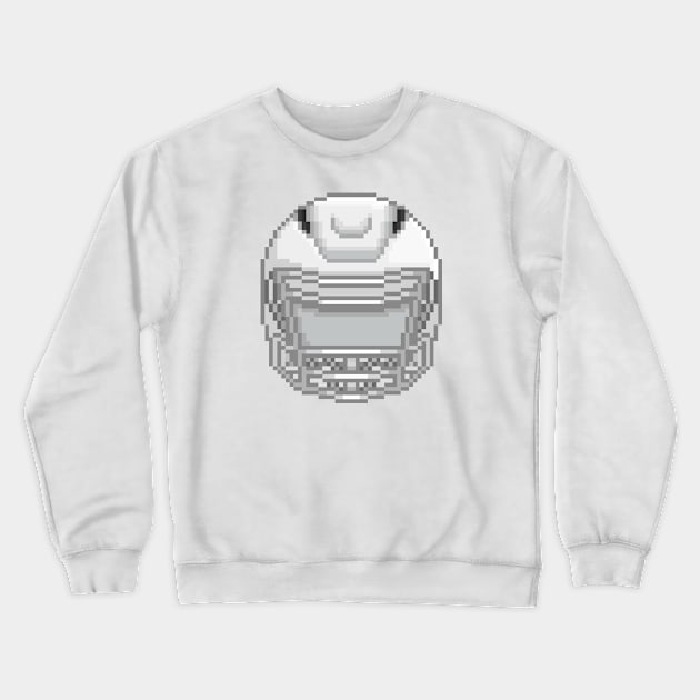 Helmet White Crewneck Sweatshirt by PixelCarvel